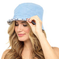 Denim - Side - Tom Franks Womens-Ladies Floral Bucket Hat