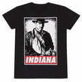 Black - Front - Indiana Jones Unisex Adult Indy T-Shirt
