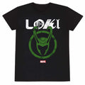Black - Front - Loki Unisex Adult Season 2 Distressed Logo T-Shirt