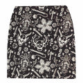 Black - Front - OnePointFive°C Womens-Ladies Hellfire Stranger Things Mini Skirt