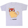 Grey - Front - Spider-Man Unisex Adult Meow Miles Morales T-Shirt
