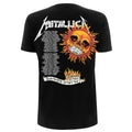 Black - Back - Metallica Unisex Adult Flaming Skull Tour ´94 T-Shirt