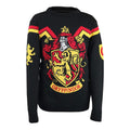 Black-Red-Yellow - Front - Harry Potter Unisex Adult Gryffindor Christmas Jumper