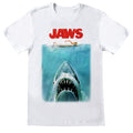 White - Front - Jaws Unisex Adult Poster T-Shirt