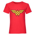 Red - Front - DC Comics Womens-Ladies Wonder Woman Logo Fitted T-Shirt