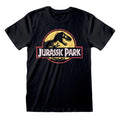 Black - Side - Jurassic Park Unisex Adult Logo T-Shirt
