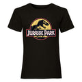 Black - Front - Jurassic Park Unisex Adult Logo T-Shirt