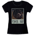 Black - Front - Star Wars: The Mandalorian Womens-Ladies Power Nap T-Shirt