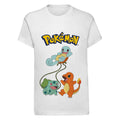 White - Front - Pokemon Childrens-Kids Original Trio T-Shirt
