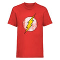Red-White-Yellow - Front - Flash Unisex Adult Logo T-Shirt