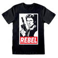 Black - Front - Star Wars Unisex Adult Rebel Han Solo T-Shirt