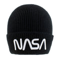 Black - Front - NASA Worm Logo Beanie