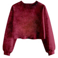 Maroon - Back - Harry Potter Womens-Ladies Gryffindor Constellation Acid Wash Crop Sweatshirt