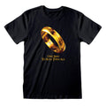 Black-Gold - Front - Lord Of The Rings Unisex Adult One Ring To Rule Them All T-Shirt