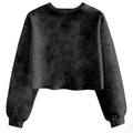 Black - Back - Harry Potter Womens-Ladies Hogwarts Constellation Acid Wash Crop Sweatshirt