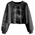 Black - Front - Harry Potter Womens-Ladies Hogwarts Constellation Acid Wash Crop Sweatshirt