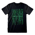 Black-Green - Front - Matrix Unisex Adult Coding T-Shirt