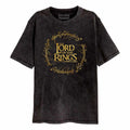 Vintage Black - Front - Lord Of The Rings Unisex Adult Gold Foil T-Shirt