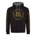Black - Front - Lord Of The Rings Unisex Adult Gold Foil Hoodie