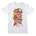 White - Front - Street Fighter 2 Unisex Adult Group Shot T-Shirt