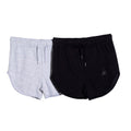 Black-Grey - Front - Hype Girls Running Shorts (Pack of 2)