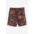 Brown-Black-Orange - Close up - Hype Boys Sunline Camo Swim Shorts
