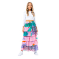 Pink-Lilac-Green - Front - Hype Womens-Ladies Abstract Soho Skirt