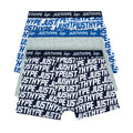 Navy-Grey-Black - Front - Hype Boys Repeat Logo Boxer Shorts (Pack of 3)