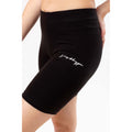 Black-Grey - Side - Hype Womens-Ladies Cycling Shorts (Pack of 2)