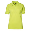 Lime - Front - ID Womens-Ladies Pro Wear Short Sleeve Regular Fitting Classic Polo Shirt
