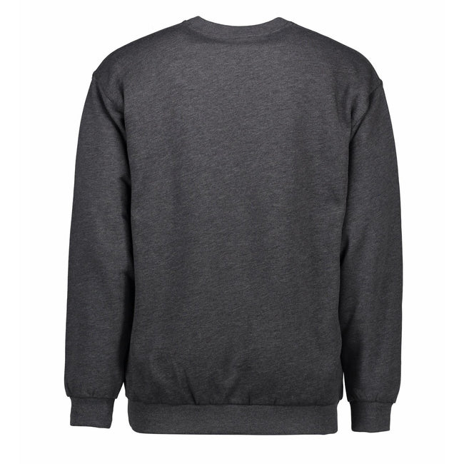 Anthracite melange - Back - ID Unisex Classic Loose Fitting Round Neck Sweatshirt
