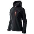 Black-Spicy Orange-Asphalt - Side - Elbrus Womens-Ladies Iver Softshell Waterproof Jacket