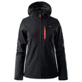 Black-Spicy Orange-Asphalt - Front - Elbrus Womens-Ladies Iver Softshell Waterproof Jacket