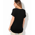 Black - Back - Krisp Womens-Ladies Oversized Leopard T-Shirt