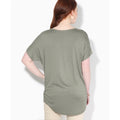 Khaki Green - Back - Krisp Womens-Ladies Oversized Leopard T-Shirt