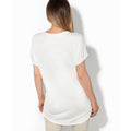 Cream-White - Back - Krisp Womens-Ladies Oversized Leopard T-Shirt