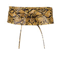 Mustard - Front - Krisp Womens-Ladies Snake Print Cinch Belt