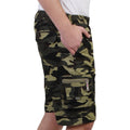 Khaki - Side - Krisp Mens Camo Print Cargo Shorts
