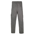 Grey - Back - Krisp Mens Multi Pocket Cargo Trousers