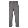 Grey - Front - Krisp Mens Multi Pocket Cargo Trousers