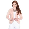 Pink - Front - Krisp Basics Womens-Ladies Tailored One Button Blazer