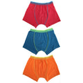 Red-Orange-Blue - Front - TF Kids By Tom Franks Boys-Childrens Trunks Underwear (3 Pack)
