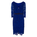 Blue - Back - Paper Dolls Womens-Ladies Blue Crochet Lace Bodycon Dress