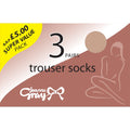 Natural - Back - Joanna Gray Womens-Ladies 70 Denier Trouser Sock (3 Pairs)