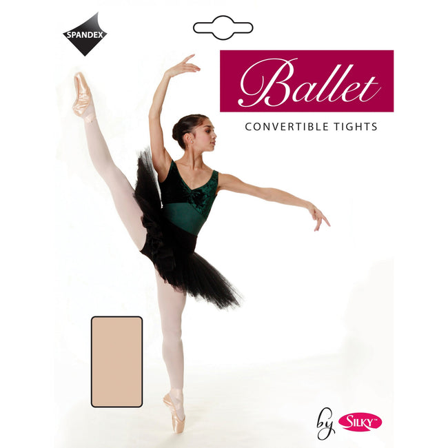 Ballet Pink - Back - Silky Girls Dance Ballet Tights Convertible (1 Pair)