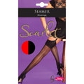 Black-Red - Front - Silky Womens-Ladies Scarlet Backseam Stockings (1 Pair)