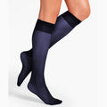 Navy - Back - Silky Womens-Ladies Smooth Knit Knee Highs (2 Pairs)