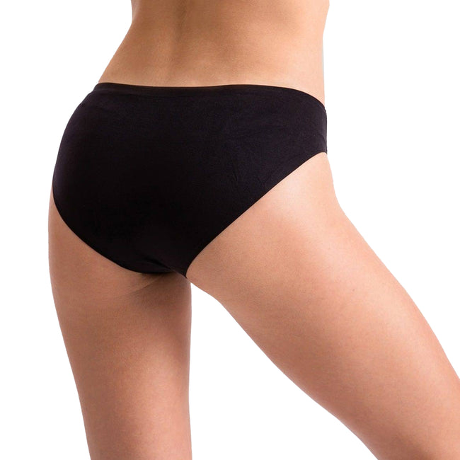 Black - Back - Silky Childrens Girls Dance Invisible High Cut Brief