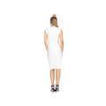 White - Lifestyle - Girls On Film Womens-Ladies Ester Crossover Ribbed Waist Dress