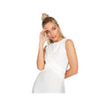 White - Close up - Girls On Film Womens-Ladies Ester Crossover Ribbed Waist Dress